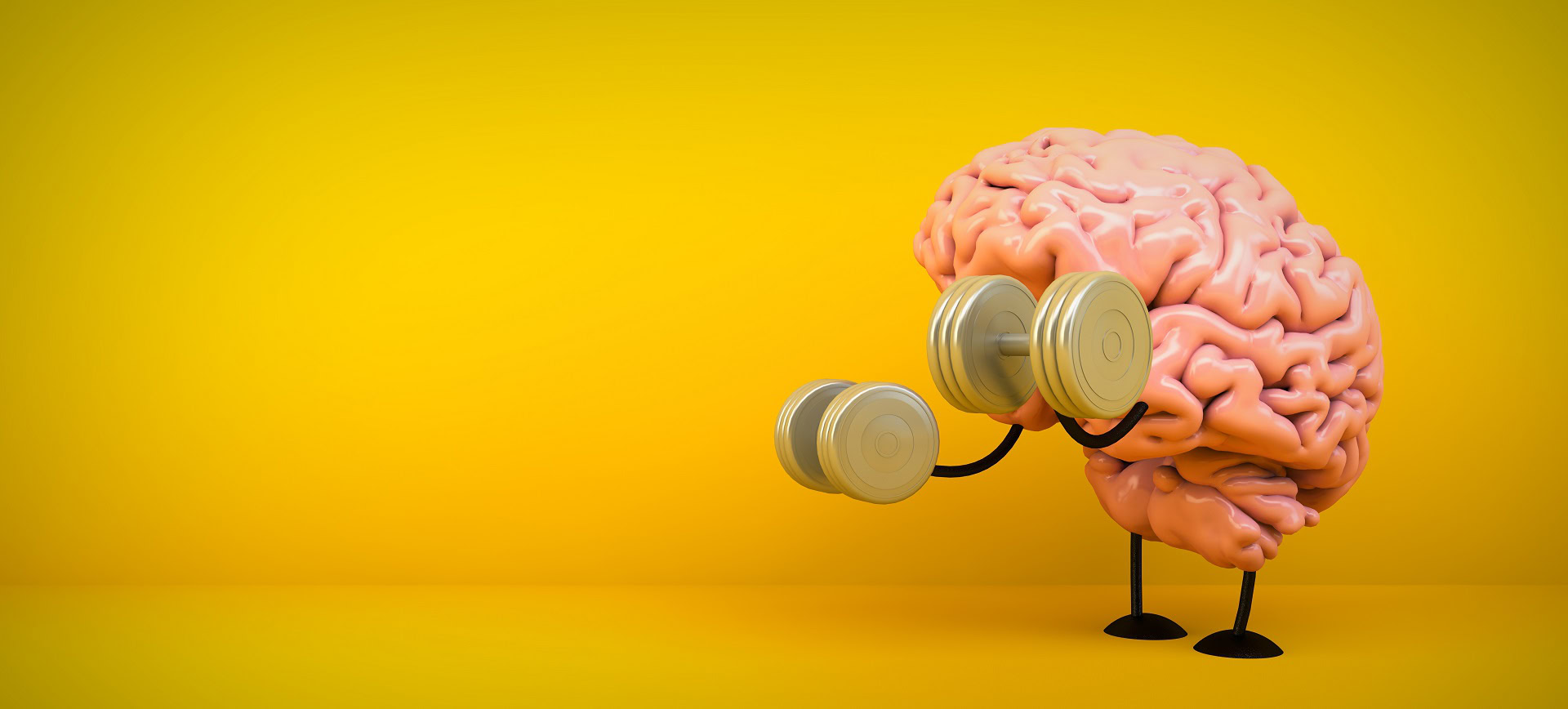 brain-training-yellow-room-3d-rendering